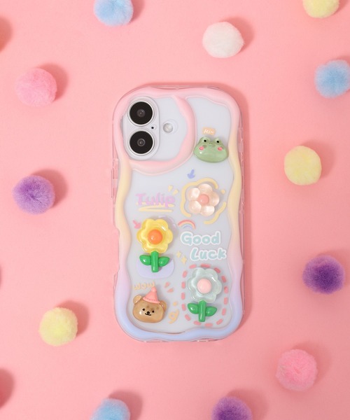 【ふくみ】iPhoneケース 2点セット FUNALIVE（ファンアライブ） スマホケース 立体フラワーモチーフ