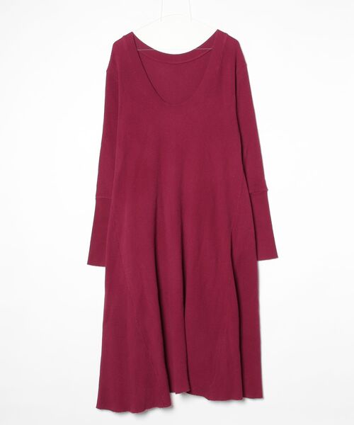 「Uhr」 長袖ワンピース - レッド レディース_画像2