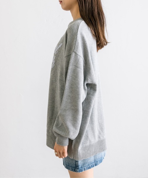 「OLIVE des OLIVE」 長袖ニット FREE ネイビー レディース_画像3