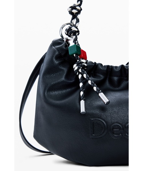 DESIGUAL ショルダーバッグ デシグアル Desigual フラワーショルダーバッグ （グレー/ブラック