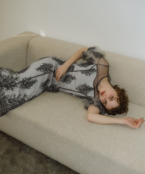 et.UNiVER ドレス Embroidered sheer dress : ZOZOTOWN Yahoo!店