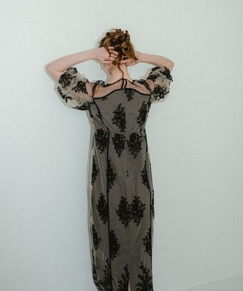 et.UNiVER ドレス Embroidered sheer dress : ZOZOTOWN Yahoo!店