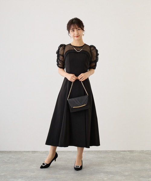 「Dorry Doll」 半袖ワンピース S グレイッシュベージュ レディース_画像9