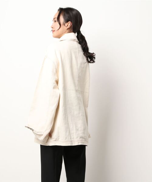 「TINA：JOJUN」 デニムジャケット M アイボリー レディース_画像2