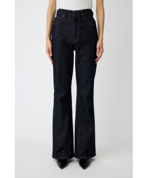 美品 MOUSSY MVS FLARE LONG 24 ハイウエスト 日本製 MOUSSY マウジー MVS FLARE (L) ロング24 フレア デニム moussy MVS 24