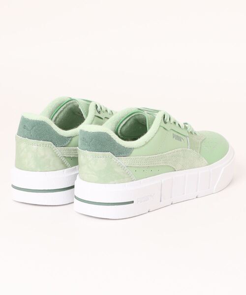 「PUMA」 ローカットスニーカー 22.0cm グリーン レディース_画像2