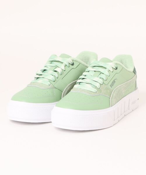 「PUMA」 ローカットスニーカー 22.0cm グリーン レディース_画像4