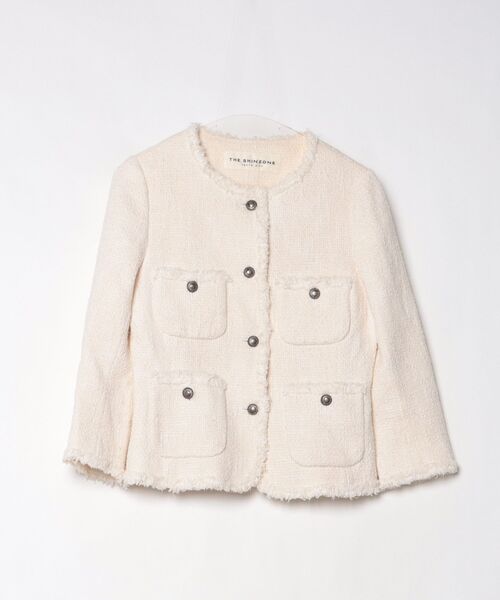THE SHINZONE（ザ シンゾーン） ツイードジャケット 36 ホワイト