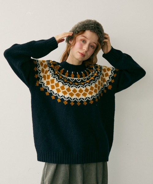 ラッセルノ　ニット　クリーニング済み　まとめ買いならお安くできます。 Crisp（クリスプ） ニット セーター ノルディックプルオーバーニット