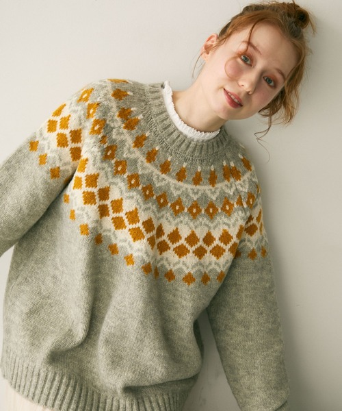 Crisp（クリスプ） ニット セーター ノルディックプルオーバーニット