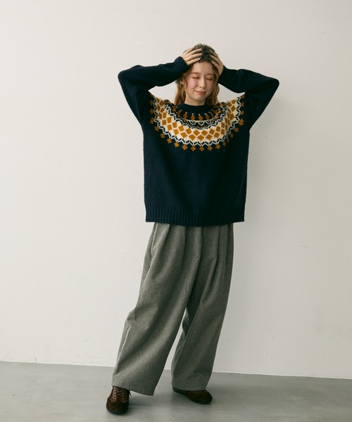 Crisp（クリスプ） ニット セーター ノルディックプルオーバーニット