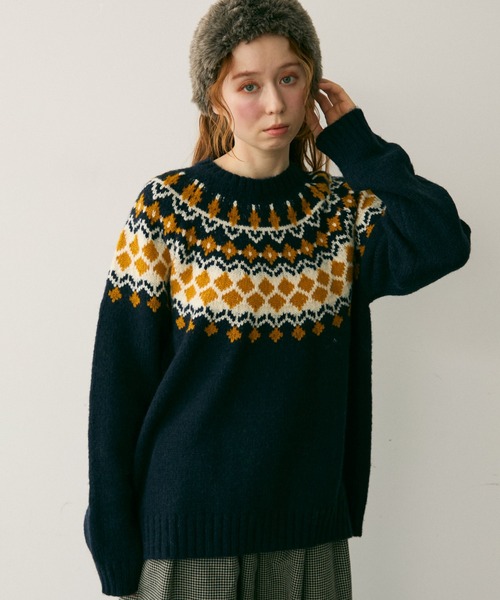 Crisp（クリスプ） ニット セーター ノルディックプルオーバーニット