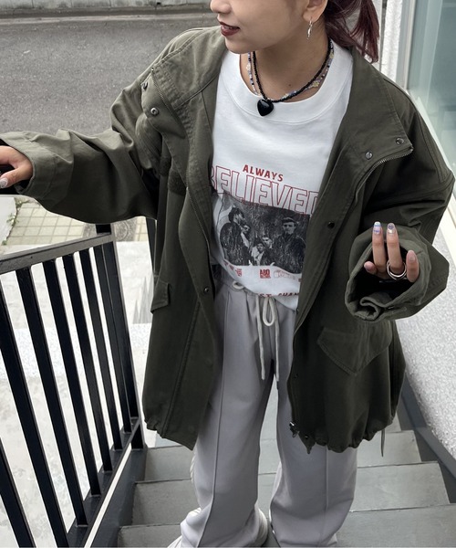 JEANASIS（ジーナシス） ミリタリージャケット FREE ダークカーキ