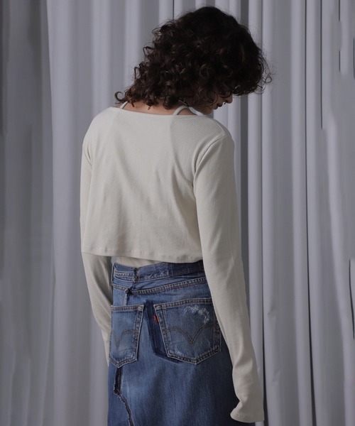 「ROSE BUD」 カーディガン ONE SIZE ブラック レディース_画像9