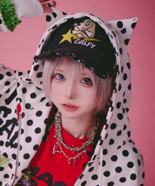 GALFY（ガルフィー） キャップ 帽子 星のわんちゃんボロボロCAP