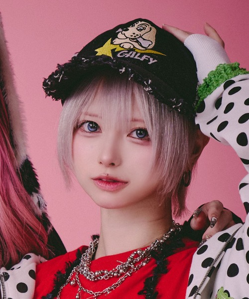 GALFY（ガルフィー） キャップ 帽子 星のわんちゃんボロボロCAP