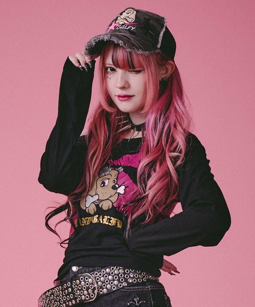 GALFY（ガルフィー） キャップ 帽子 星のわんちゃんボロボロCAP