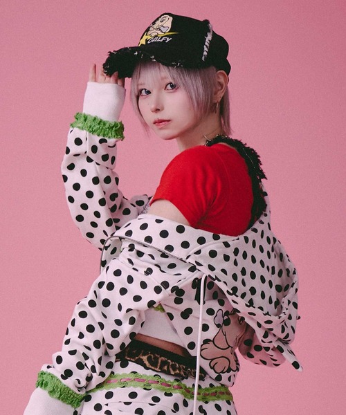 帽子 JENNIE BAR-Clava GALFY（ガルフィー） キャップ 帽子 星のわんちゃんボロボロCAP