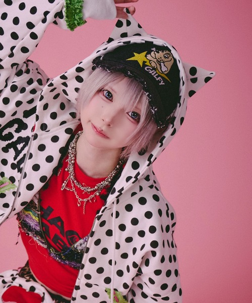 GALFY（ガルフィー） キャップ 帽子 星のわんちゃんボロボロCAP
