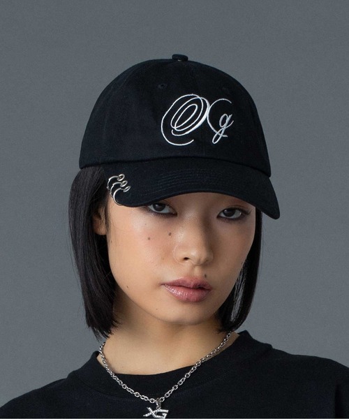 6激安！使用2回の美品！ ロゴ入りキャップ！ X-girl（エックスガール） キャップ 帽子 CHARM ACCENT XG LOGO 6PANEL