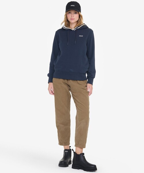 「AIGLE」 プルオーバーパーカー 36 ライトグレー レディース_画像5