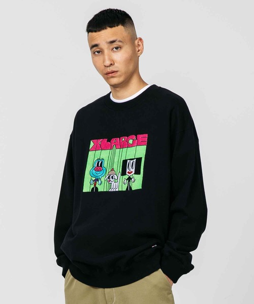 XLARGE（エクストラ ラージ） スウェットカットソー M ブラック メンズ 