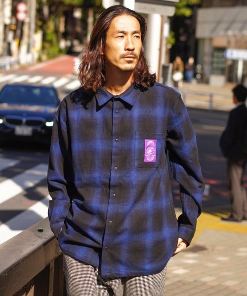 RVCA」 長袖シャツ MEDIUM ブルー メンズ RVCA（ルーカ）の「RVCA 