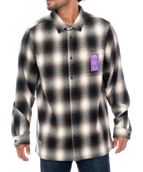 「RVCA」 長袖シャツ MEDIUM ブルー メンズ_画像3