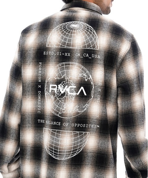 「RVCA」 長袖シャツ MEDIUM ブルー メンズ_画像7