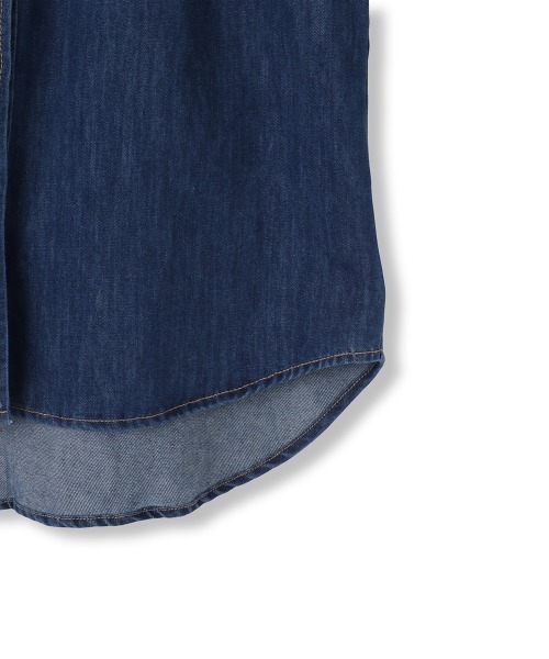 「VICKY」 「enim」長袖シャツ M ライトブルー レディース_画像2