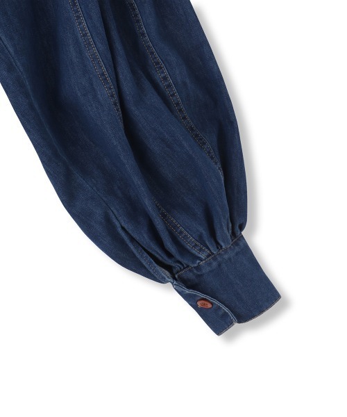 「VICKY」 「enim」長袖シャツ M ライトブルー レディース_画像7