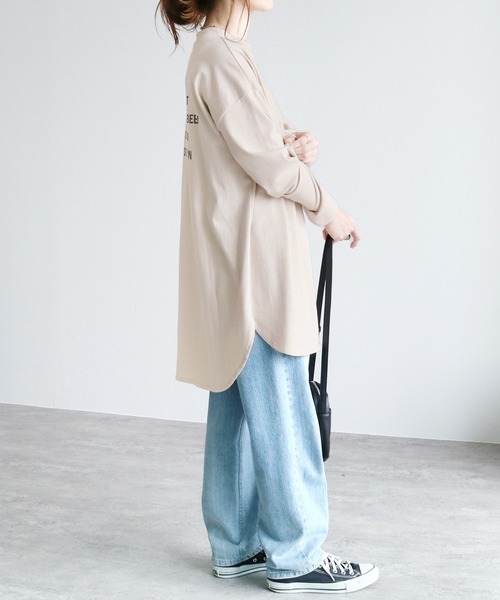 「reca」 長袖カットソー FREE ベージュ レディース_画像3