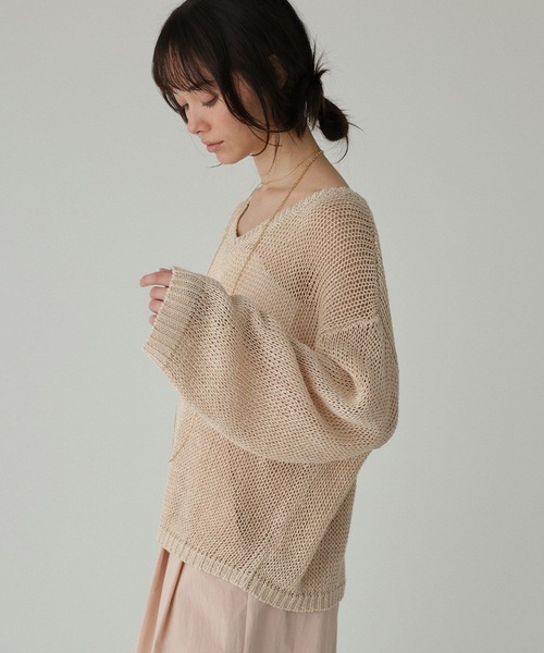 BABYLONE(バビロン) ニット セーター 2WAYリネンプルオーバー BABYLONE(バビロン) ニット セーター 2WAYリネンプルオーバー