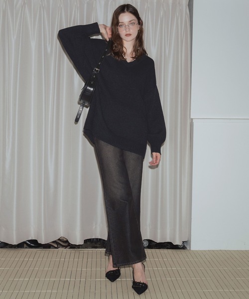 「Mili affinity」 長袖ニット FREE ブラック レディース_画像4