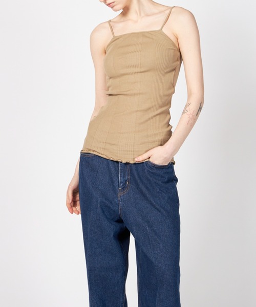 HAKUJI（ハクジ） キャミソール HAKUJI Random rib open back cami