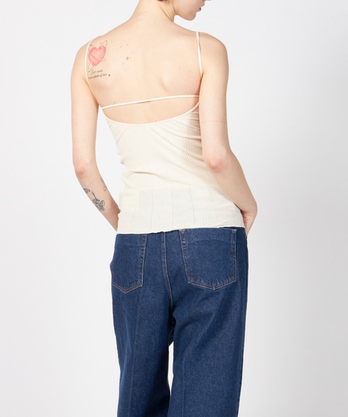 HAKUJI（ハクジ） キャミソール HAKUJI Random rib open back cami