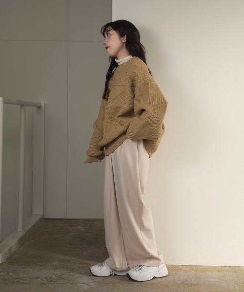 「lawgy」 長袖ニット FREE ベージュ レディース_画像5