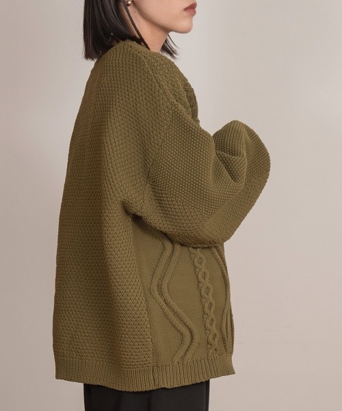 「lawgy」 長袖ニット FREE ベージュ レディース_画像9