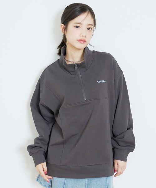 LOVETOXIC トレーナー 「LTXC/綿100％」ハーフZIPプルオーバー キッズ