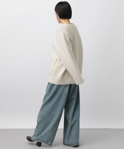 「A part by」 ニットカーディガン FREE グレー レディース_画像6