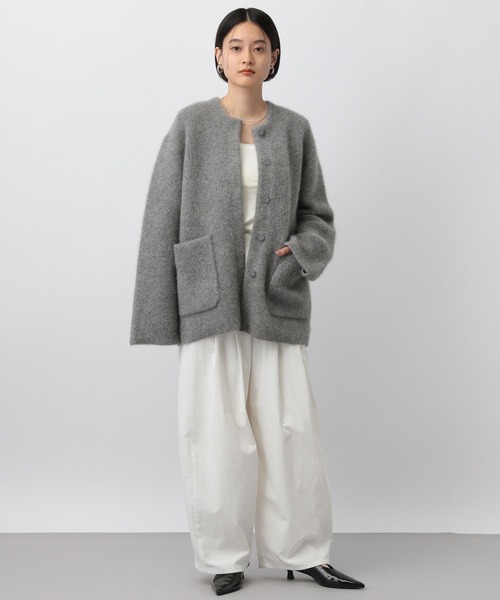 A part by（アパートバイ） ニットカーディガン FREE グレー