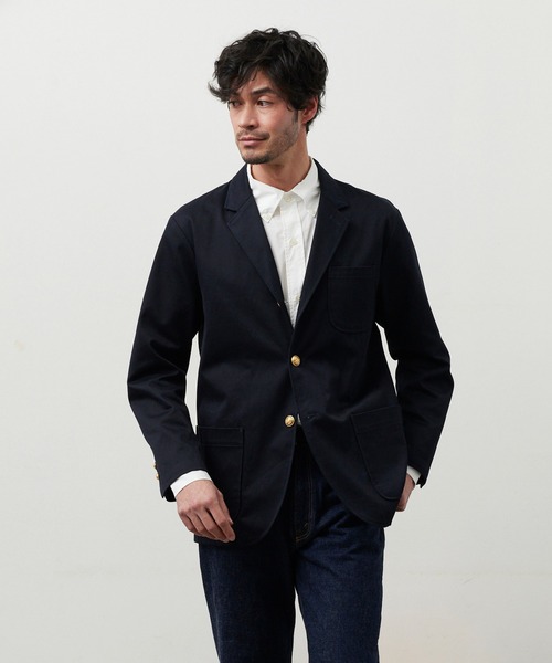 「FIDELITY」 テーラードジャケット LARGE ダークネイビー メンズ_画像5