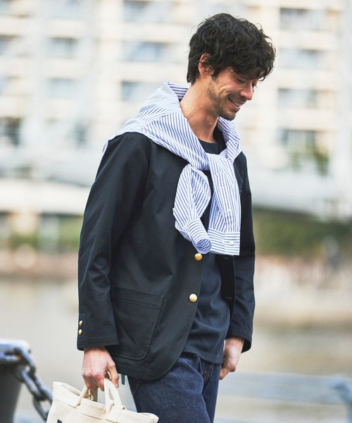 「FIDELITY」 テーラードジャケット LARGE ダークネイビー メンズ_画像8