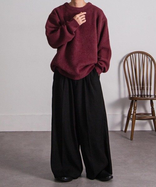 「Nilway」 長袖ニット MEDIUM ターコイズブルー メンズ_画像2