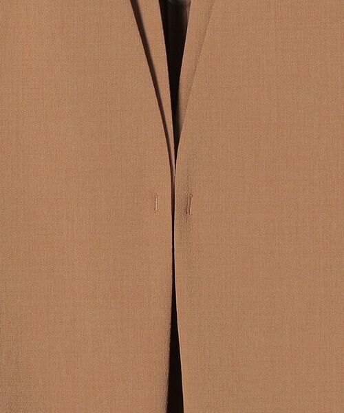 「SHIPS」 ノーカラージャケット 36 ベージュ レディース_画像9