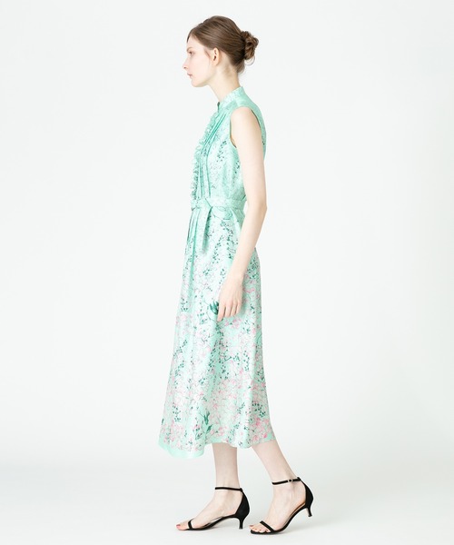 「LOULOU WILLOUGHBY」 ノースリーブワンピース 2 イエロー レディース_画像4