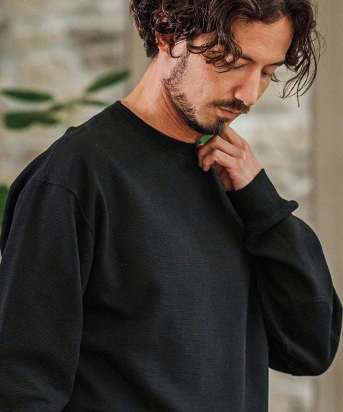 「CAMBIO」 スウェットカットソー S チャコール メンズ_画像3