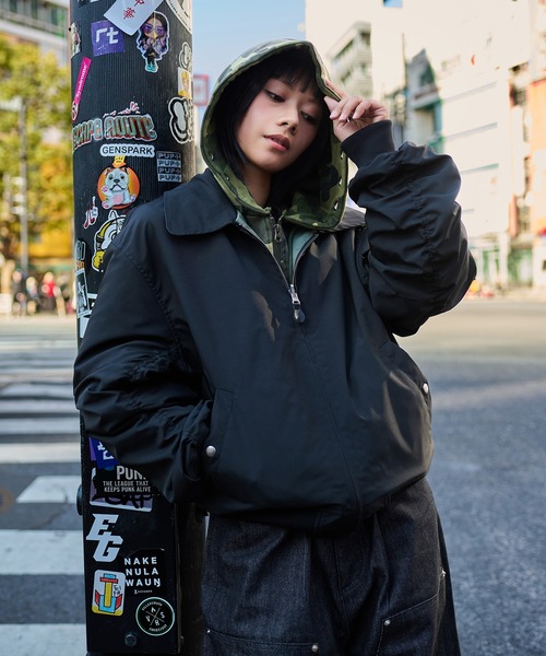 kutir（クティール） ブルゾン アウター MA-1 2WAY REVERSIBLE NYLON