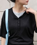 ヘンリーネック tシャツ 半袖 「クールスマー...の詳細画像5
