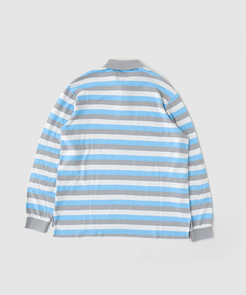 セーター ニット ERL / イーアールエル UNISEX STRIPED LONG SLEEVE ポロシャツ KNIT メンズ レディースの画像